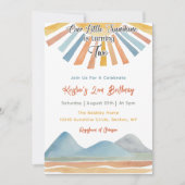 Onze Kleine Zonneschijn Regenboog 2e Verjaardagsfe Kaart (Voorkant)