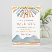 Onze Kleine Zonneschijn Regenboog 2e Verjaardagsfe Kaart (Staand voorkant)