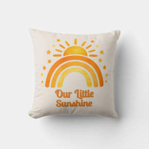 Onze Kleine Zonneschijn Regenboog Baby Shower Kussen