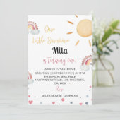 Onze Kleine Zonneschijn Regenboog Verjaardag 1st Kaart (Staand voorkant)