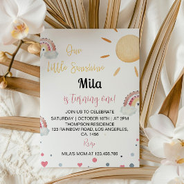 Onze Kleine Zonneschijn Regenboog Verjaardag 1st Kaart