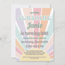onze kleine zonneschijn retro hippy meisje verjaar