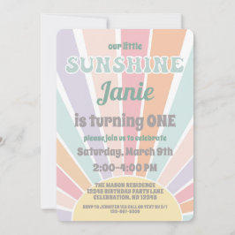 onze kleine zonneschijn retro hippy meisje verjaar kaart