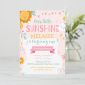 Onze kleine zonneschijn schattig roze meisje eerst kaart (Staand voorkant)