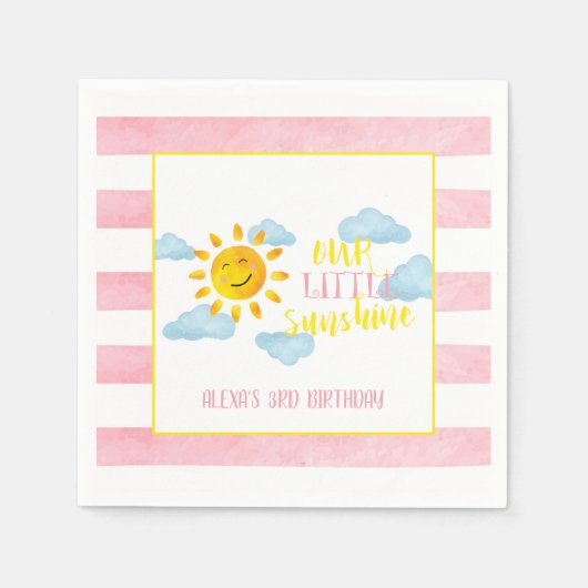Onze Kleine Zonneschijn Servet - Custom (Voorkant)