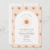 Onze Kleine Zonneschijn Sun Retro Minimal 1e Verja Kaart (Voorkant)