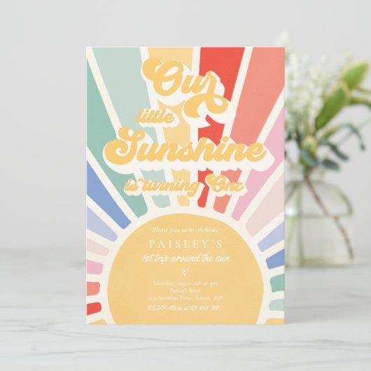 Onze kleine zonneschijn van de eerste dag van de g kaart (Staand voorkant)