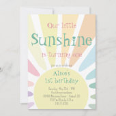 Onze kleine zonneschijn verandert een Birthday Par Kaart (Voorkant)