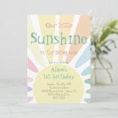 Onze kleine zonneschijn verandert een Birthday Par Kaart (Staand voorkant)