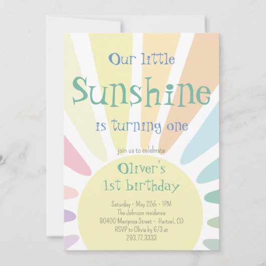 Onze kleine zonneschijn verandert een Birthday Par Kaart