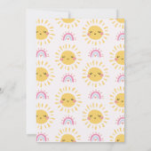 Onze kleine zonneschijn verjaardag bedankje kaart (Achterkant)