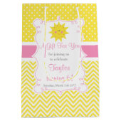 Onze kleine zonneschijn verjaardag dank u medium cadeauzakje (Achterkant)