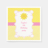 Onze kleine zonneschijn verjaardag dank u servet (Voorkant)