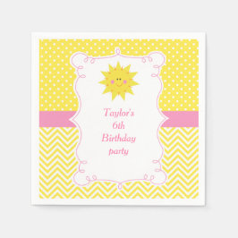 Onze kleine zonneschijn verjaardag dank u servet