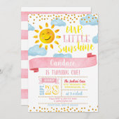 Onze Kleine Zonneschijn Verjaardag Uitnodiging - G (Voorkant / Achterkant)