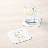 Onze kleine zonneschijn wordt een schattige verjaa kartonnen onderzetters (Insitu)