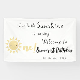 Onze kleine zonneschijn wordt een schattige verjaa spandoek