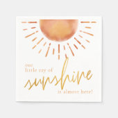 Onze kleine zonnestraal | BABY SHOWER Servet (Voorkant)