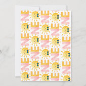 Onze kleine zonnetje eerste verjaardag uitnodiging (Achterkant)