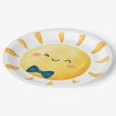 Onze kleine zonnetje eerste verjaardag zon papieren bordje (Gekanteld)