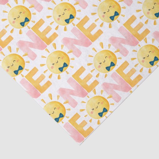 Onze kleine zonnetje eerste verjaardag zon tissuepapier (Detail)