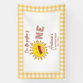 Onze kleine zonnetje is een eerste verjaardag welk spandoek (Verticaal)