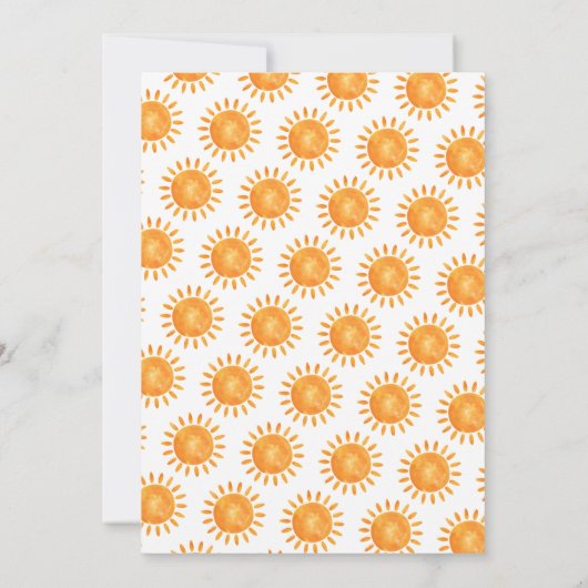 Onze kleine zonnige Boho Baby's 2e verjaardag Kaart (Achterkant)