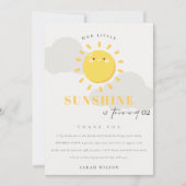 Onze kleine zonnige geel elke dag van de zondag bedankkaart (Voorkant)
