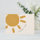 Onze kleine zonnige jongeling bedankkaart (Staand voorkant)