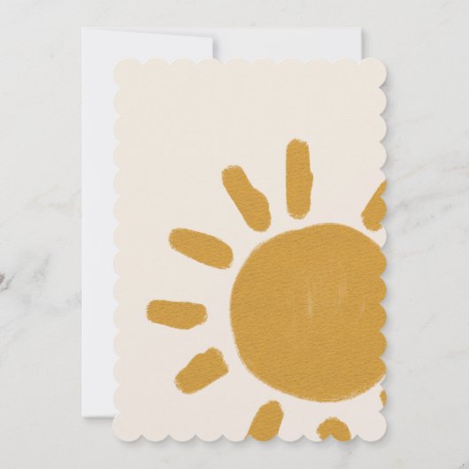 Onze kleine zonnige jongeling kaart (Achterkant)