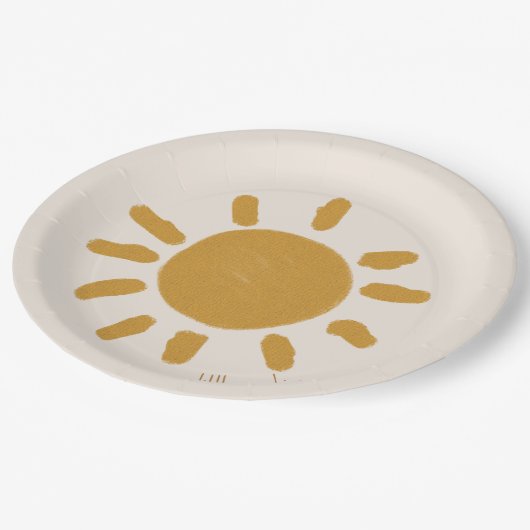 Onze kleine zonnige jongeling papieren bordje (Gekanteld)