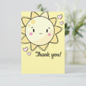 Onze kleine zonnige meisjes Dank je wel Bedankkaart (Staand voorkant)