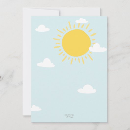 Onze kleine zonnige roze verjaardag elke leeftijd kaart (Achterkant)