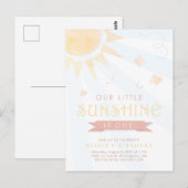 Onze kleine zonnige Waterverf Butterfly Birthday Briefkaart (Voorkant / Achterkant)