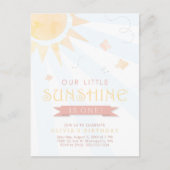 Onze kleine zonnige Waterverf Butterfly Birthday Briefkaart (Voorkant)