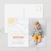 Onze kleine zonnige Waterverf Butterfly Birthday Briefkaart (Voorkant / Achterkant)