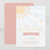 Onze kleine zonnige Waterverf Butterfly Birthday Kaart (Voorkant / Achterkant)