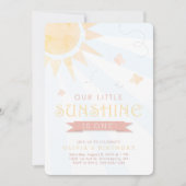 Onze kleine zonnige Waterverf Butterfly Birthday Kaart (Voorkant)