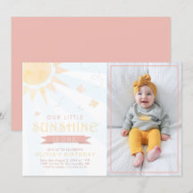 Onze kleine zonnige Waterverf Butterfly Birthday