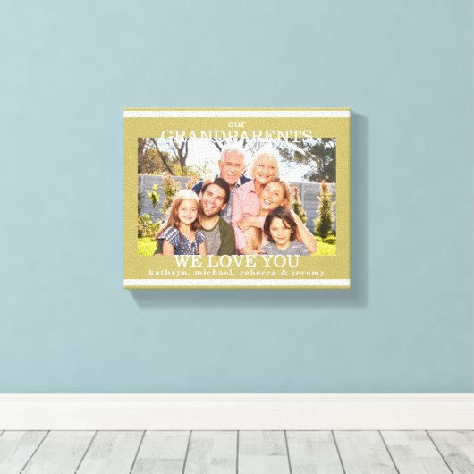 Onze kleinkinderen foto canvas afdruk (Insitu (Houten vloer))