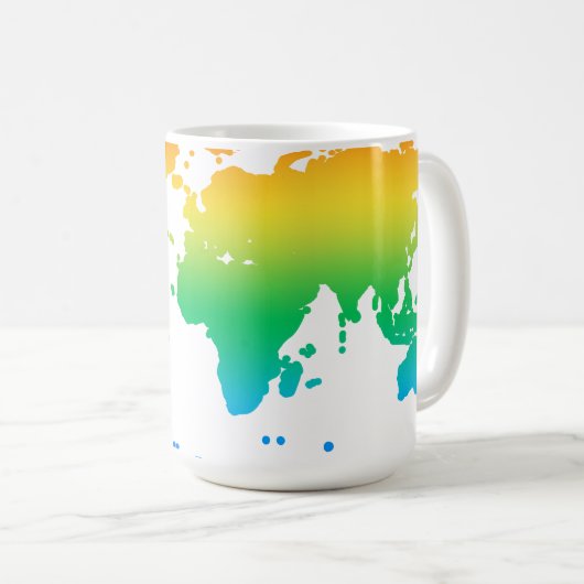 Onze kleurrijke planeet koffiemok (Voorkant rechts)