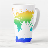 Onze kleurrijke planeet latte mok (Rechterhoek)