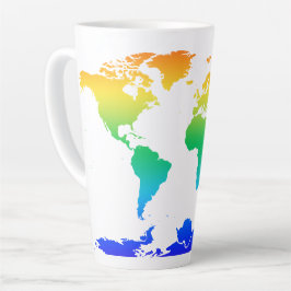 Onze kleurrijke planeet latte mok