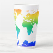 Onze kleurrijke planeet latte mok (Voorkant)