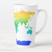 Onze kleurrijke planeet latte mok (Rechts)