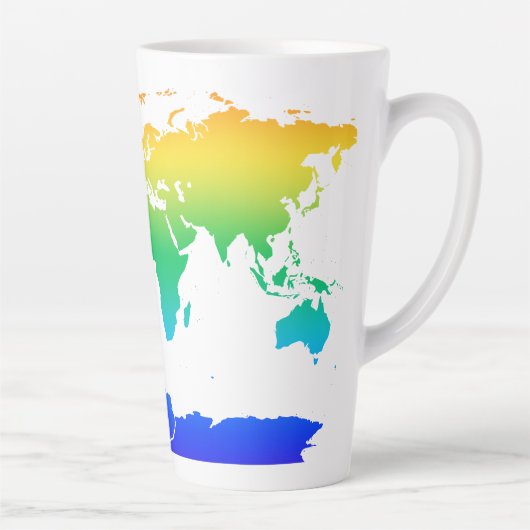 Onze kleurrijke planeet latte mok (Rechts)