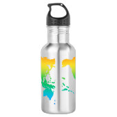 Onze kleurrijke planeet waterfles  (Achterkant)