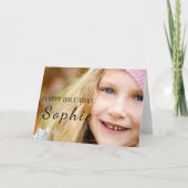 Onze konijnenprinses wordt 5! Leuke verjaardag Kaa Bedankkaart (Voorkant)