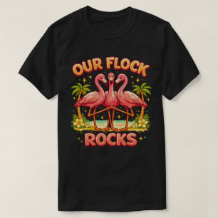 Onze Koppel Rockt Mooie Flamingo Matching T-shirt