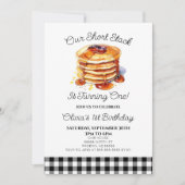 Onze korte stapel pannenkoeken ontbijt verjaardags kaart (Voorkant)